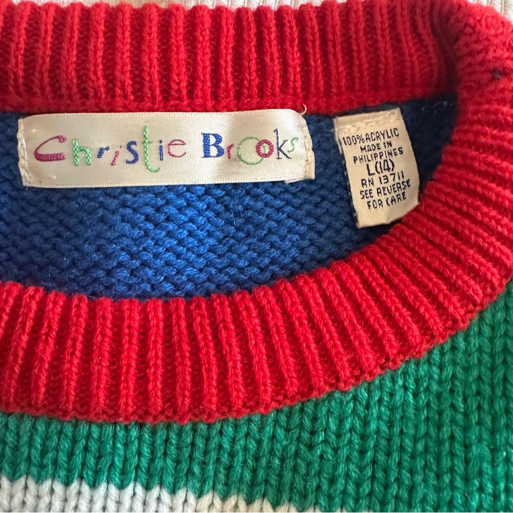 Vintage Christie Brooks Colorful Holiday Sweater with Festive Design - Picture 2 of 6